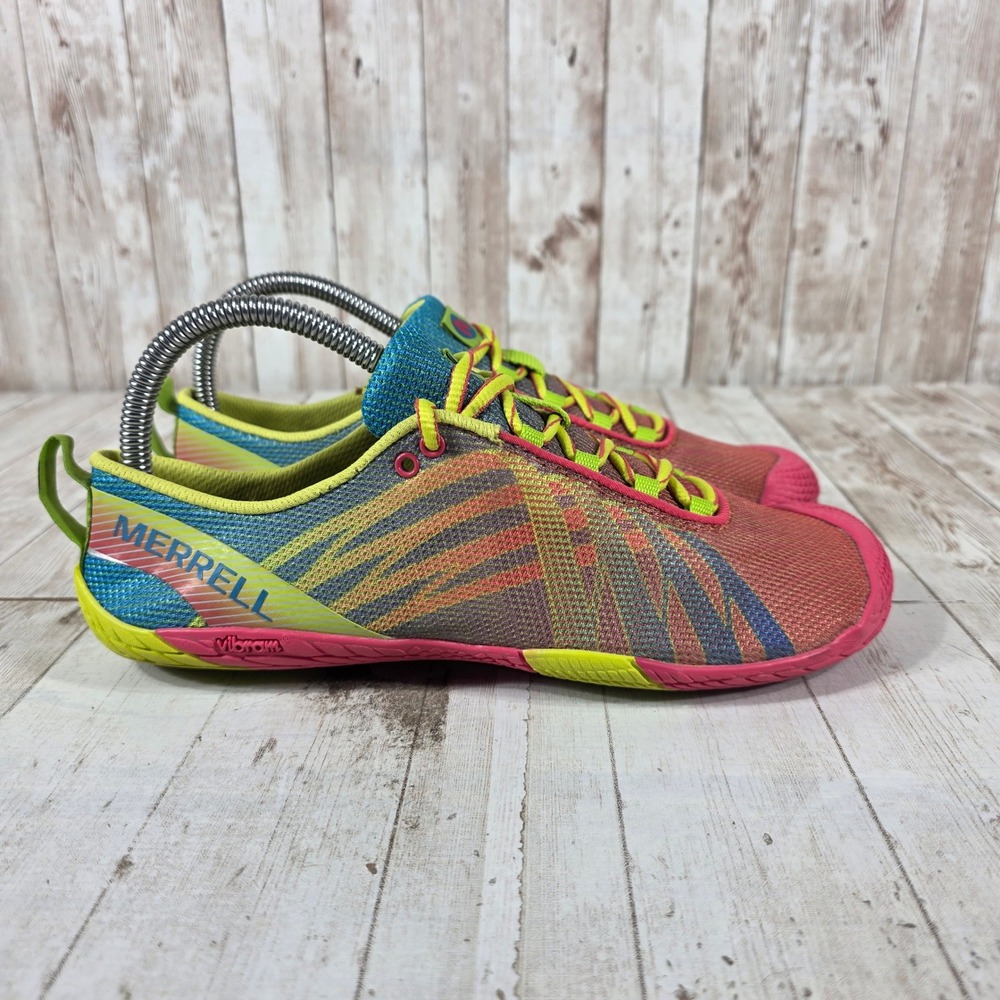 Merrell Vapor Glove 2 Barefoot Running Shoes Pink High Viz J06244 Womens 7.5